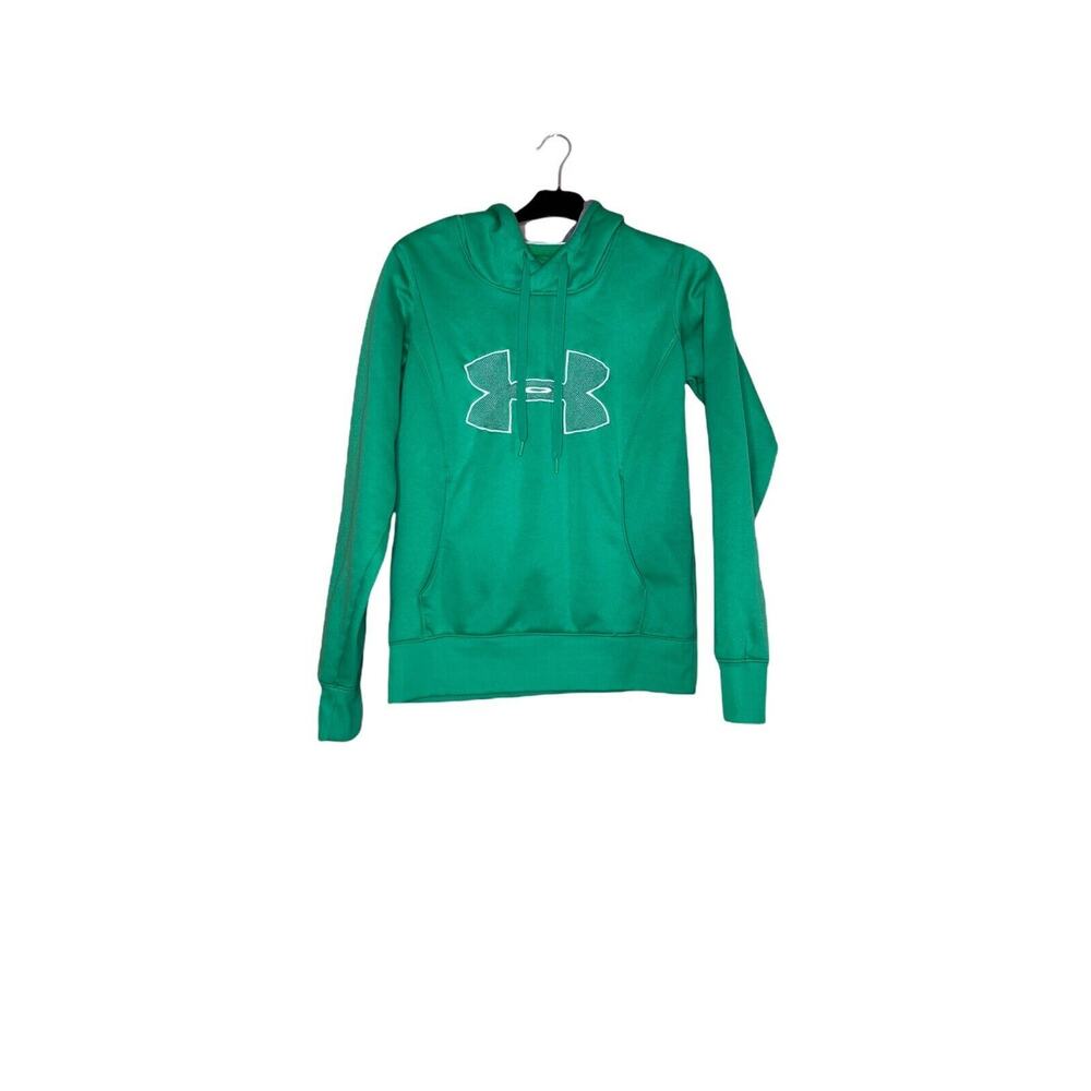 Under Armour Womens green Hoodie jacket Coldgear sz s/m pullover